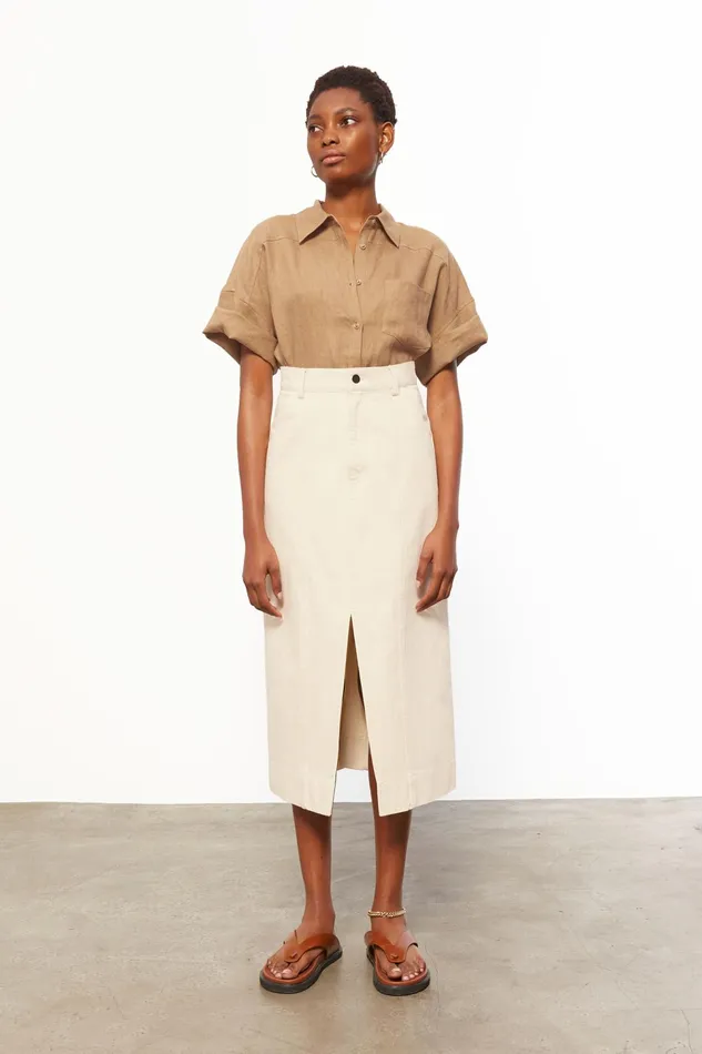 Women Mara Hoffman Skirts Nakita Skirt Ivory Women Mara Hoffman Skirts Nakita Skirt Ivory