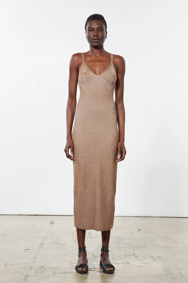 Women Mara Hoffman Sweaters Ivy Dress Brown