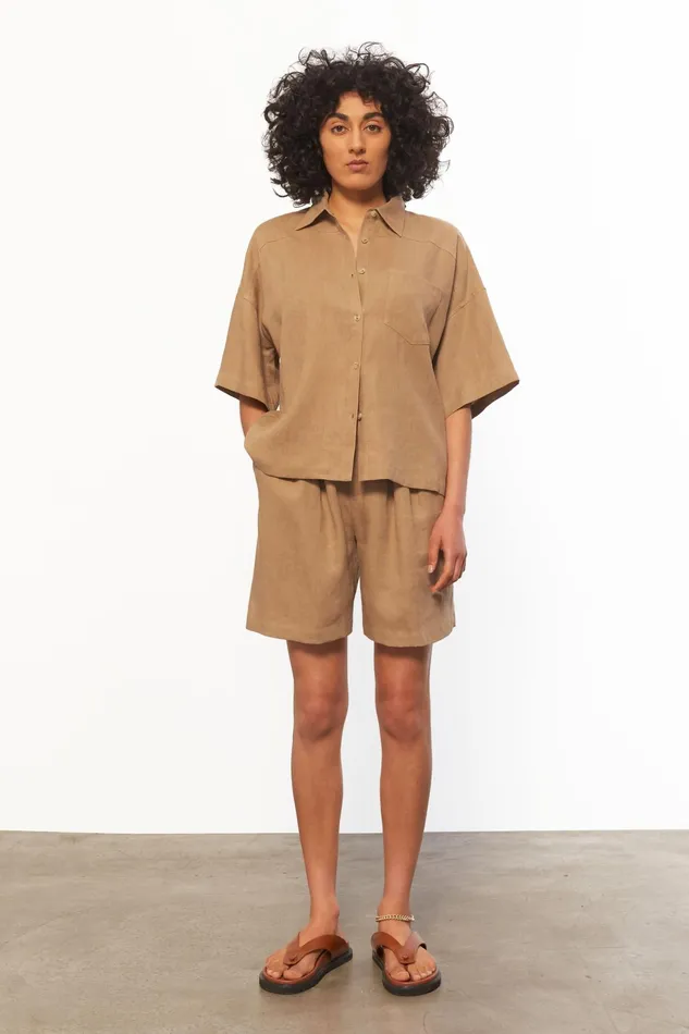 Women Mara Hoffman Tops Auberon Top Khaki
