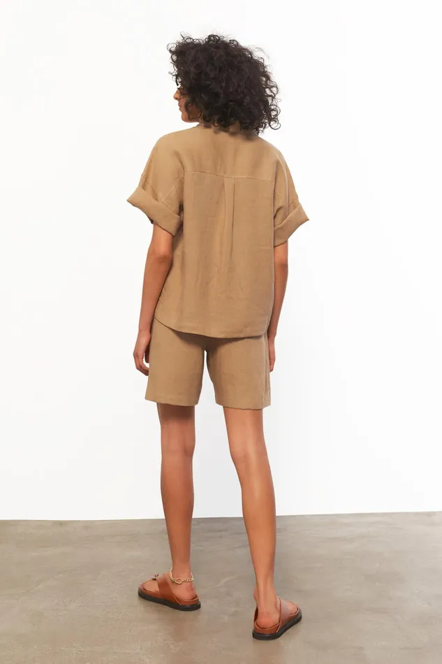 Women Mara Hoffman Tops Auberon Top Khaki Women Mara Hoffman Tops Auberon Top Khaki