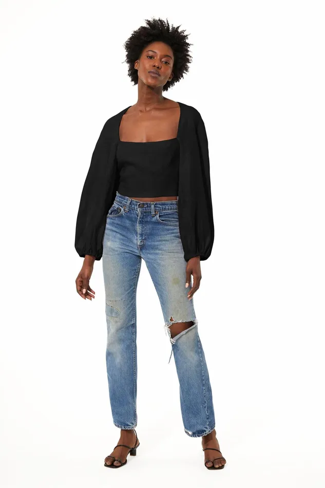Women Mara Hoffman Tops Moon Top Black