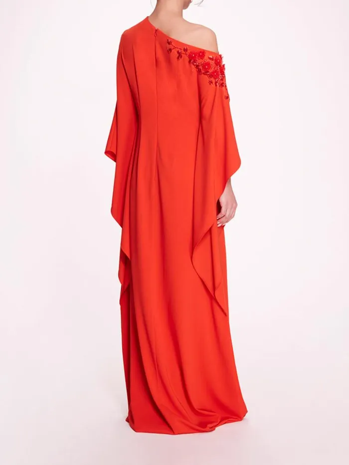 Women Marchesa Marchesa Notte Embroidered Draped Kaftan Poppy