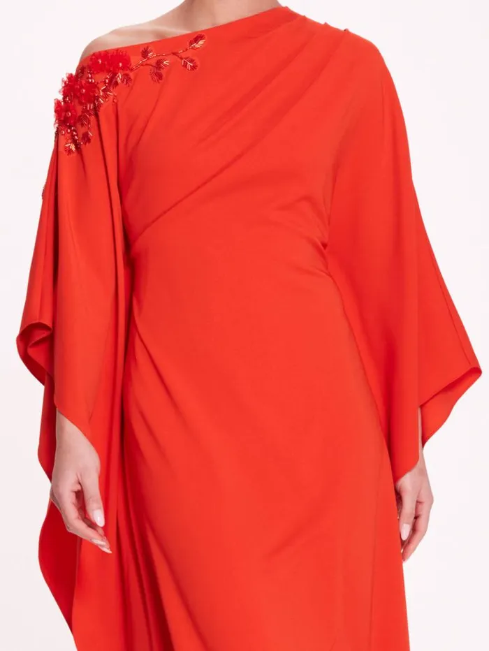 Women Marchesa Marchesa Notte Embroidered Draped Kaftan Poppy
