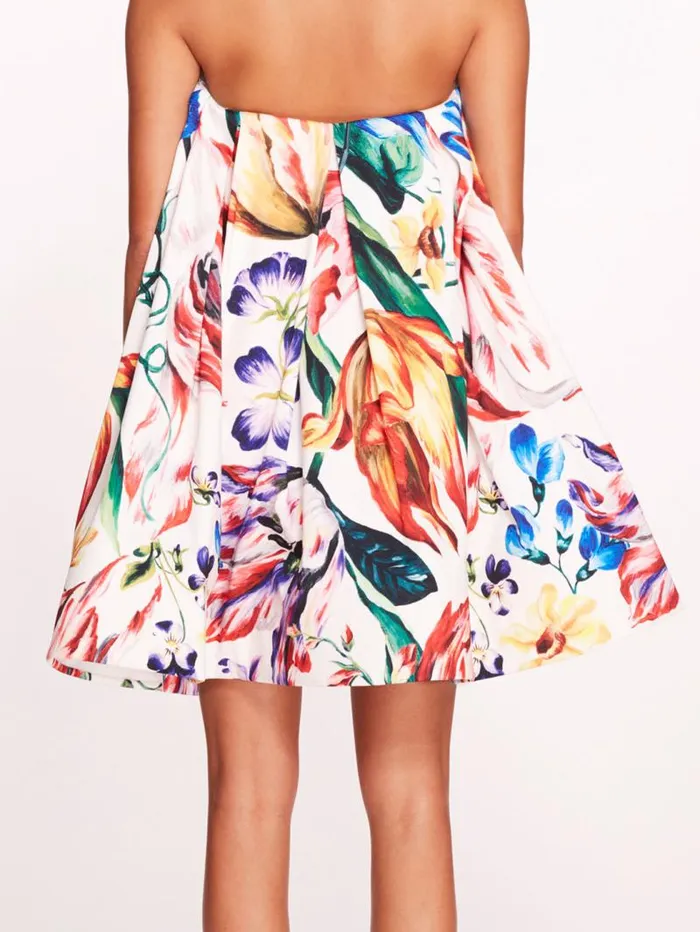 Women Marchesa Marchesa Notte Mikado Mini Dress Ivory Multi