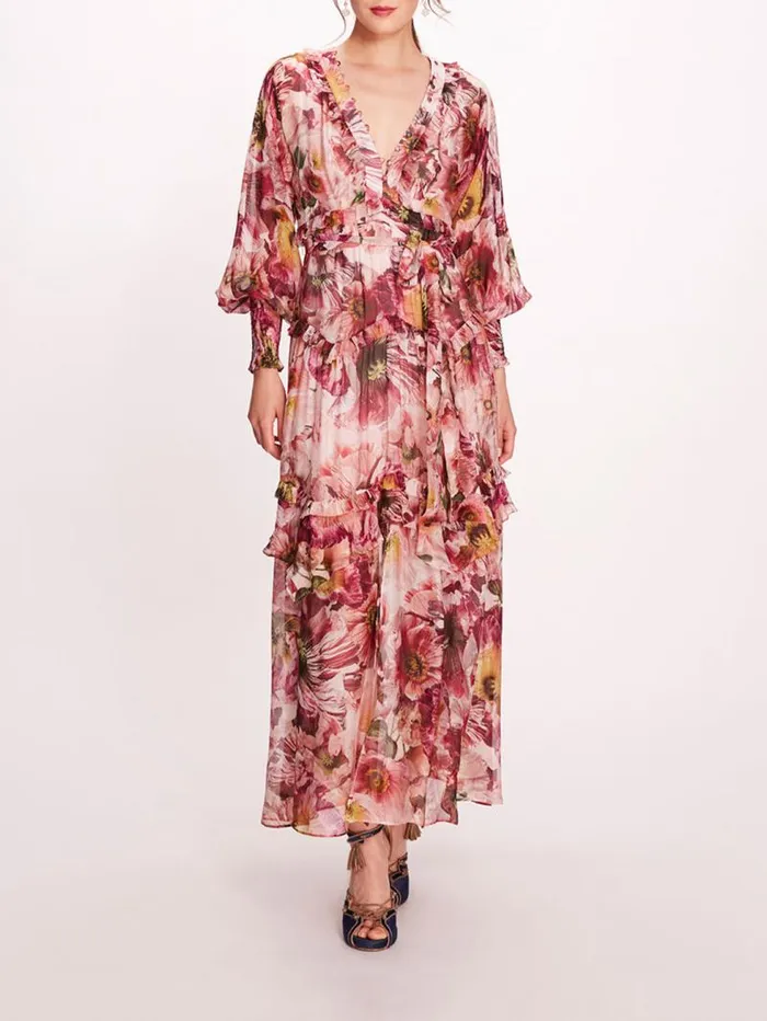 Women Marchesa Marchesa Rosa Leilani Dress Blush