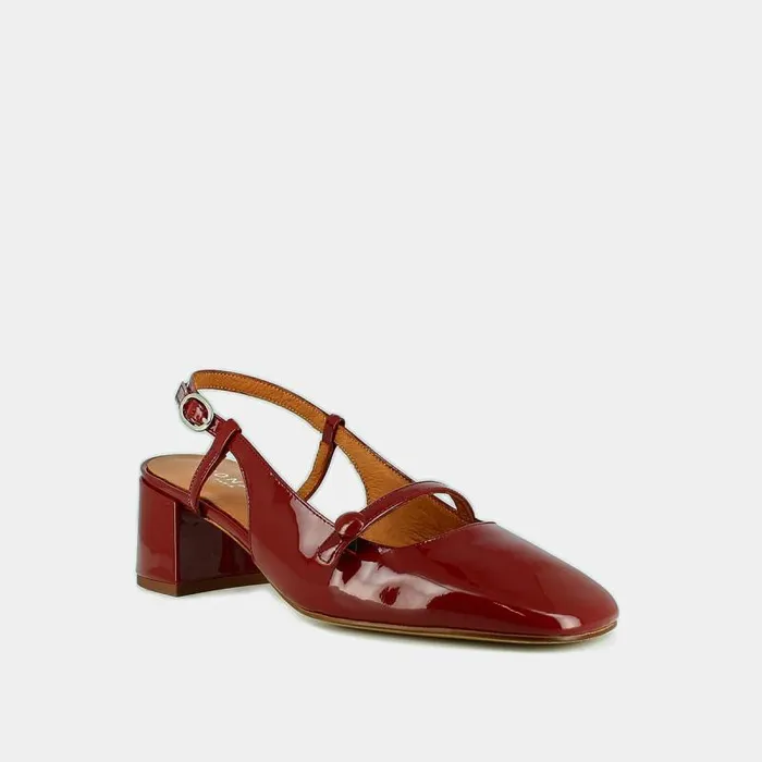 Women Mary Jane With Open Backs Dark Red JONAK Slingbacks