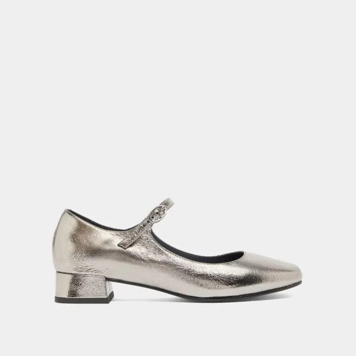 Women Mary Jane With Pointed Toes Dark Silver JONAK Babies Saloms