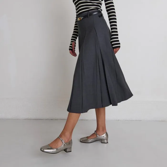 Women Mary Jane With Pointed Toes Dark Silver JONAK Babies Saloms