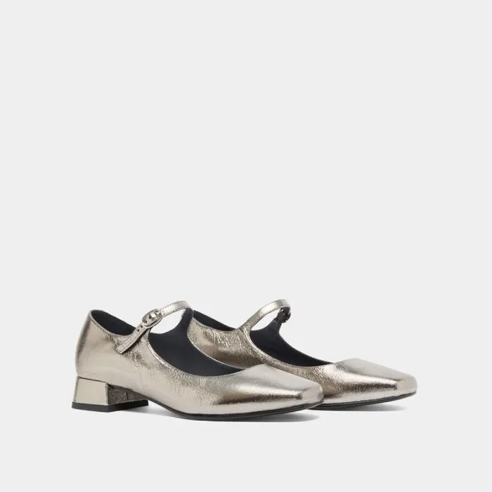 Women Mary Jane With Pointed Toes Dark Silver JONAK Babies Saloms