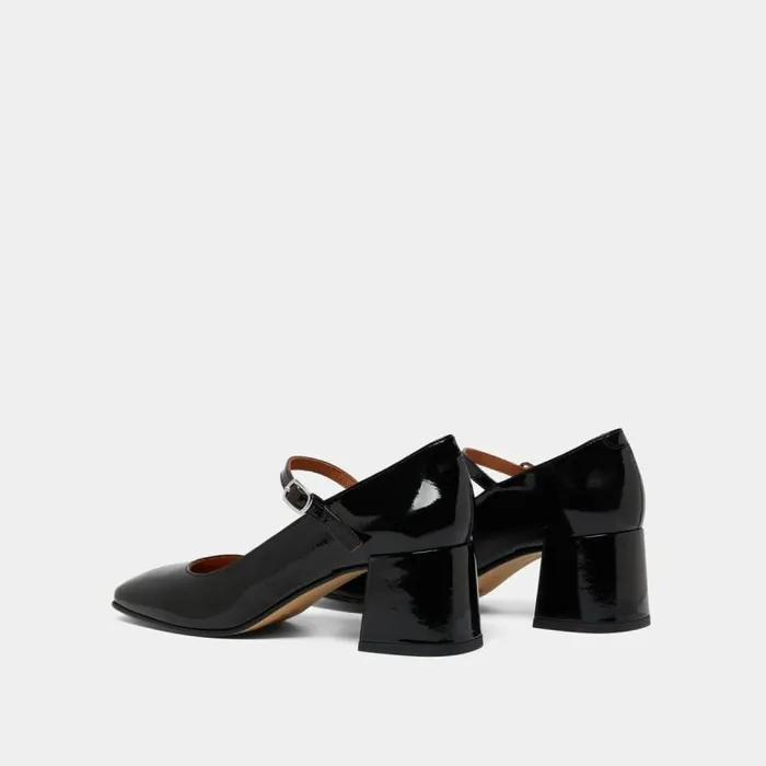 Women Mary Janes With Square Heel Black JONAK Babies Saloms