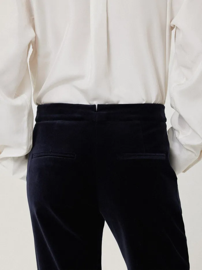 Women Mason Velvet Trouser Navy Jigsaw Trousers