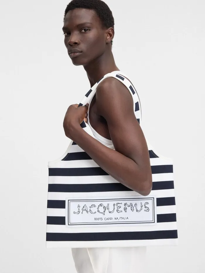 WomenMen Baskets and Totebags JACQUEMUS The Marcel Bag Multinavy WomenMen Baskets and Totebags JACQUEMUS The Marcel Bag Multinavy