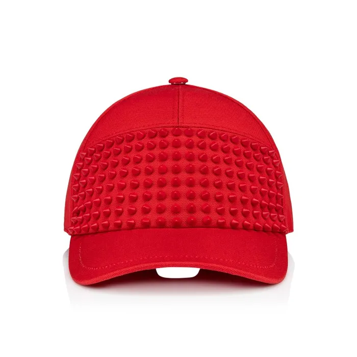 WomenMen Enky Spikes Baseball Cap 8211 Canva And Spikes 8211 Loubi Christian Louboutin Hats