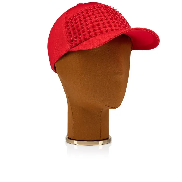 WomenMen Enky Spikes Baseball Cap 8211 Canva And Spikes 8211 Loubi Christian Louboutin Hats