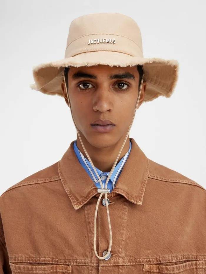 WomenMen Hats JACQUEMUS The Artichaut Bucket Hat Beige WomenMen Hats JACQUEMUS The Artichaut Bucket Hat Beige