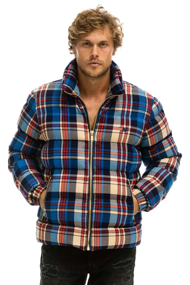 WomenMen Outerwear Aviator Nation PLAID TRAVELER JACKET 8211 PATRIOT PLAID