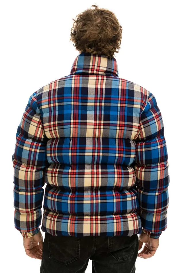WomenMen Outerwear Aviator Nation PLAID TRAVELER JACKET 8211 PATRIOT PLAID
