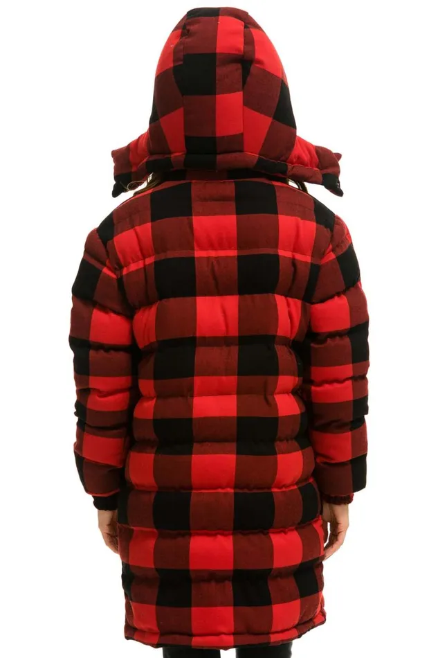 WomenMen Outerwear Aviator Nation PLAID UNISEX LONG TREKKER JACKET 8211 BUFFALO PLAID