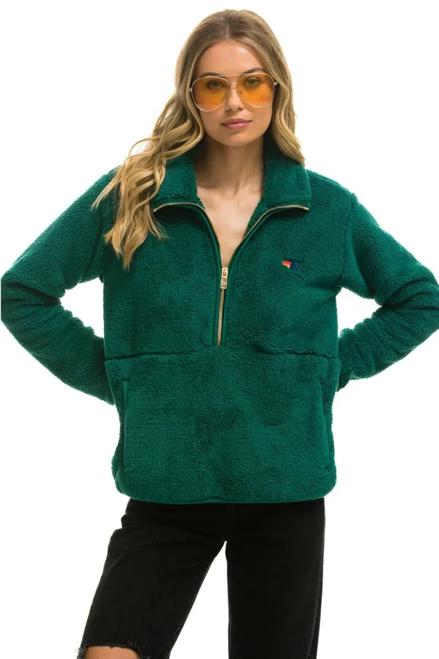 WomenMen Outerwear Aviator Nation TEDDY UNISEX HALF ZIP JACKET 8211 AMAZON