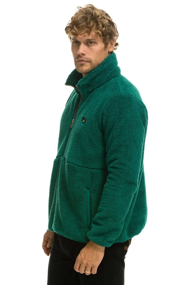 WomenMen Outerwear Aviator Nation TEDDY UNISEX HALF ZIP JACKET 8211 AMAZON