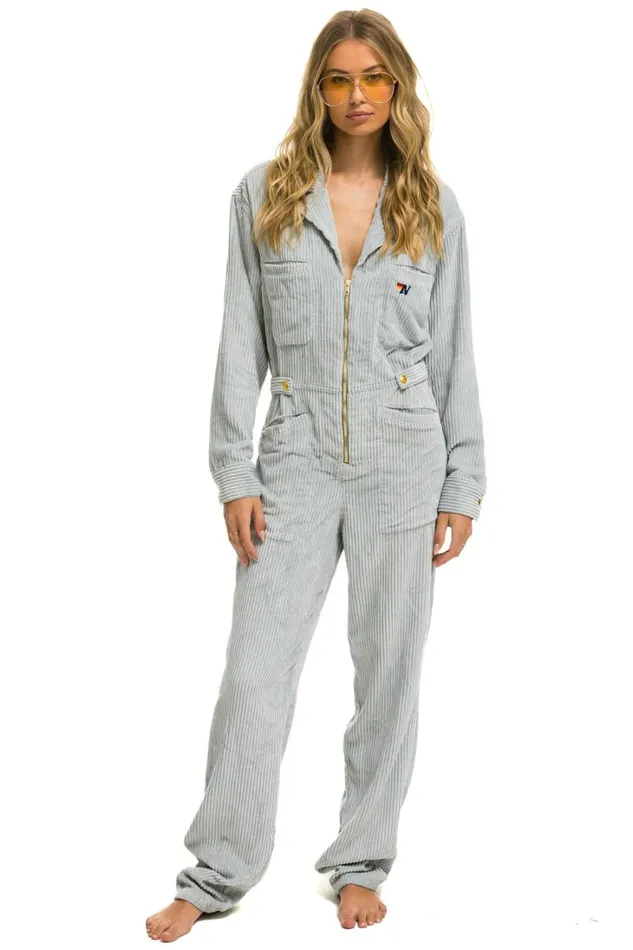 WomenMen Outerwear Aviator Nation UNISEX CORDUROY FLIGHT SUIT 8211 CLOUD