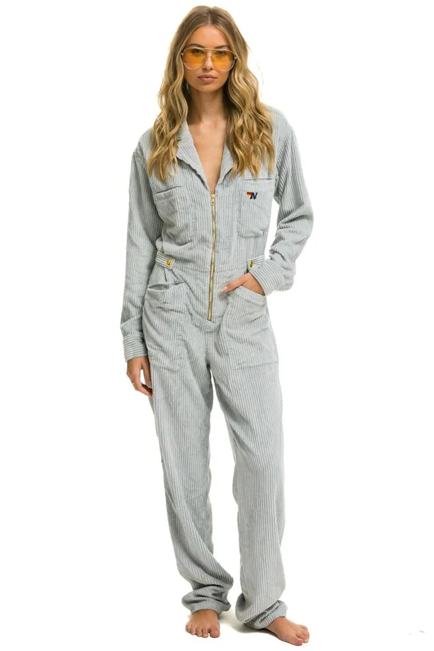 WomenMen Outerwear Aviator Nation UNISEX CORDUROY FLIGHT SUIT 8211 CLOUD