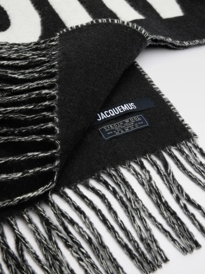 WomenMen Scarves Beanies and Gloves JACQUEMUS The Jacquemus Scarf Black WomenMen Scarves Beanies and Gloves JACQUEMUS The Jacquemus Scarf Black