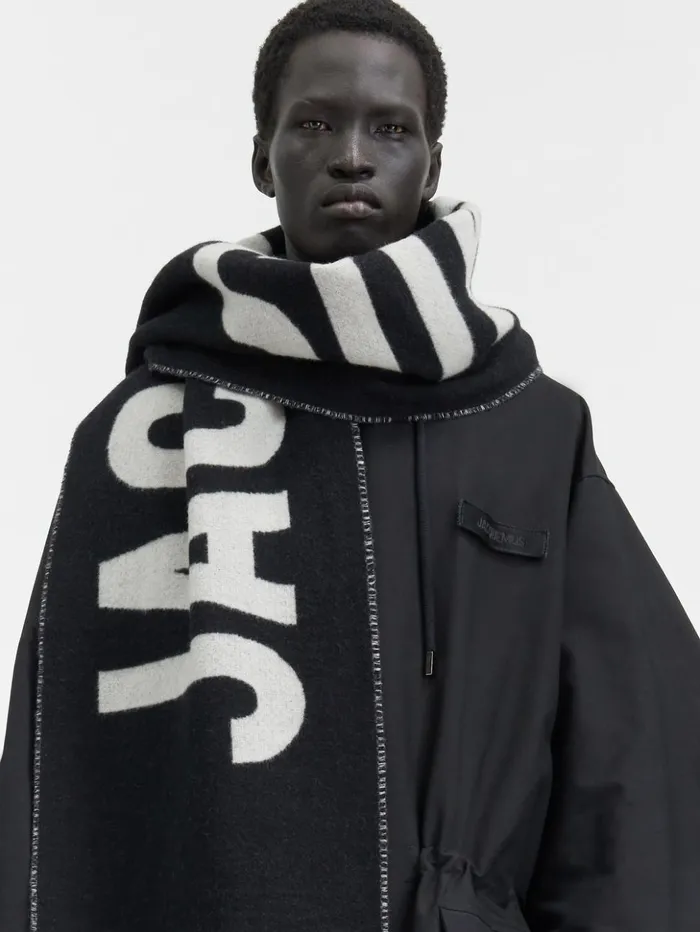 WomenMen Scarves Beanies and Gloves JACQUEMUS The Jacquemus Scarf Black WomenMen Scarves Beanies and Gloves JACQUEMUS The Jacquemus Scarf Black