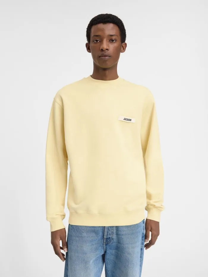 WomenMen Sweatshirts and Joggings JACQUEMUS The Gros Grain Sweatshirt Light Yellow
