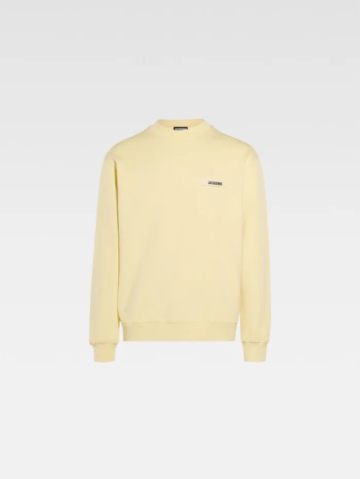 WomenMen Sweatshirts and Joggings JACQUEMUS The Gros Grain Sweatshirt Light Yellow WomenMen Sweatshirts and Joggings JACQUEMUS The Gros Grain Sweatshirt Light Yellow