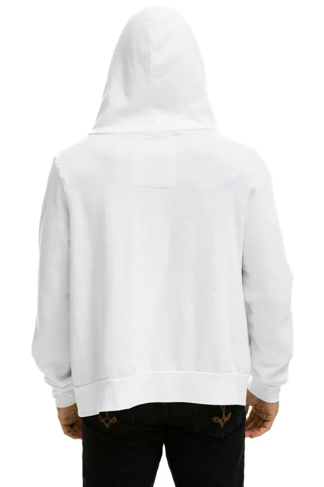 WomenMen Tops Aviator Nation 5 STRIPE HOODIE 8211 WHITE WomenMen Tops Aviator Nation 5 STRIPE HOODIE 8211 WHITE