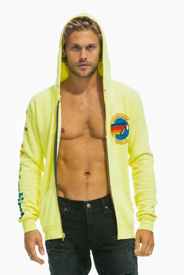 WomenMen Tops Aviator Nation AVIATOR NATION HOODIE 8211 NEON YELLOW WomenMen Tops Aviator Nation AVIATOR NATION HOODIE 8211 NEON YELLOW