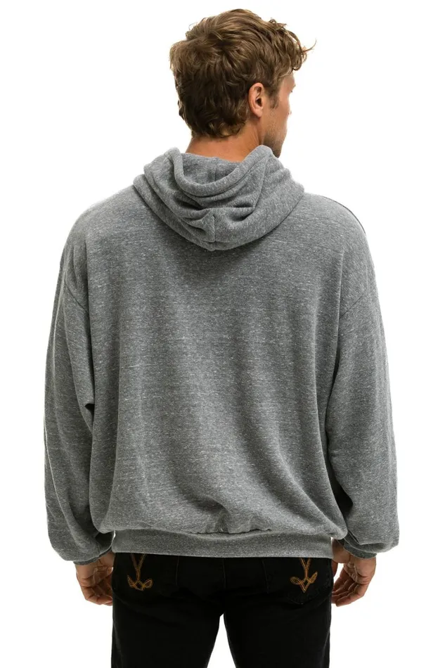 WomenMen Tops Aviator Nation LOGO PULLOVER RELAXED HOODIE 8211 HEATHER GREY