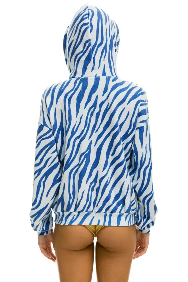WomenMen Tops Aviator Nation NINJA PULLOVER HOODIE 8211 BLUE TIGER