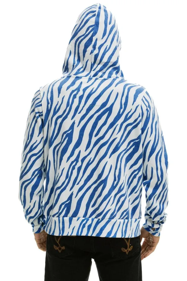WomenMen Tops Aviator Nation NINJA PULLOVER HOODIE 8211 BLUE TIGER