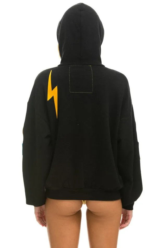 WomenMen Tops Aviator Nation VINTAGE PATCH RELAXED PULLOVER HOODIE BLACK WomenMen Tops Aviator Nation VINTAGE PATCH RELAXED PULLOVER HOODIE BLACK