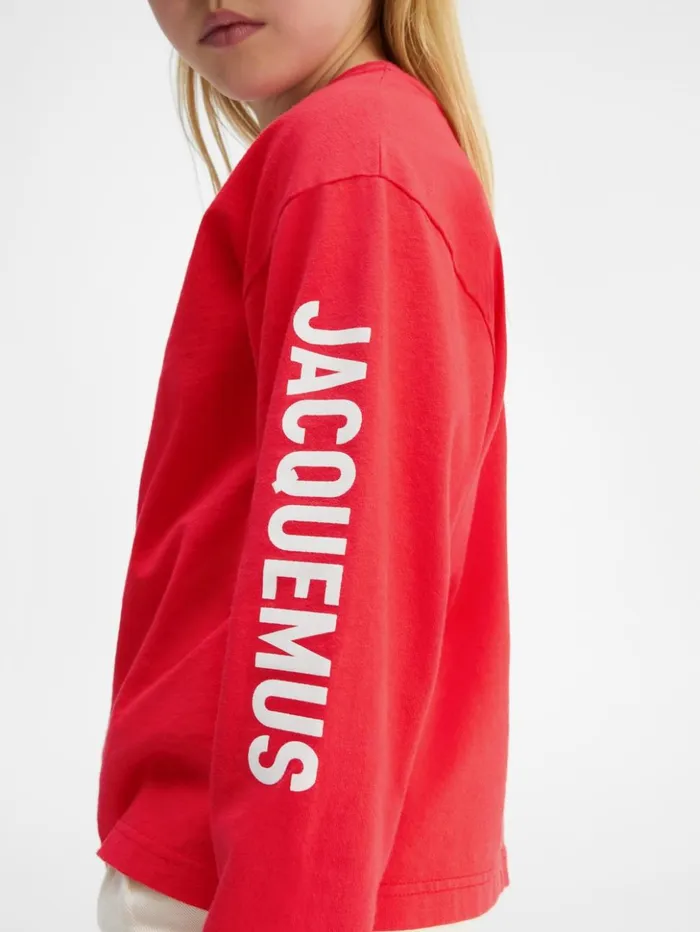 WomenMen Tops JACQUEMUS The Kids039 Longsleeve Tshirt Red