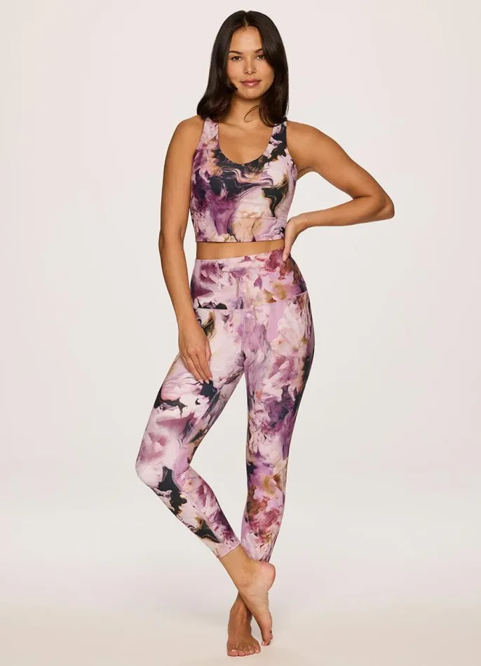 Women Misty Marble Super Soft 78 Legging Multi RBX Active Leggings