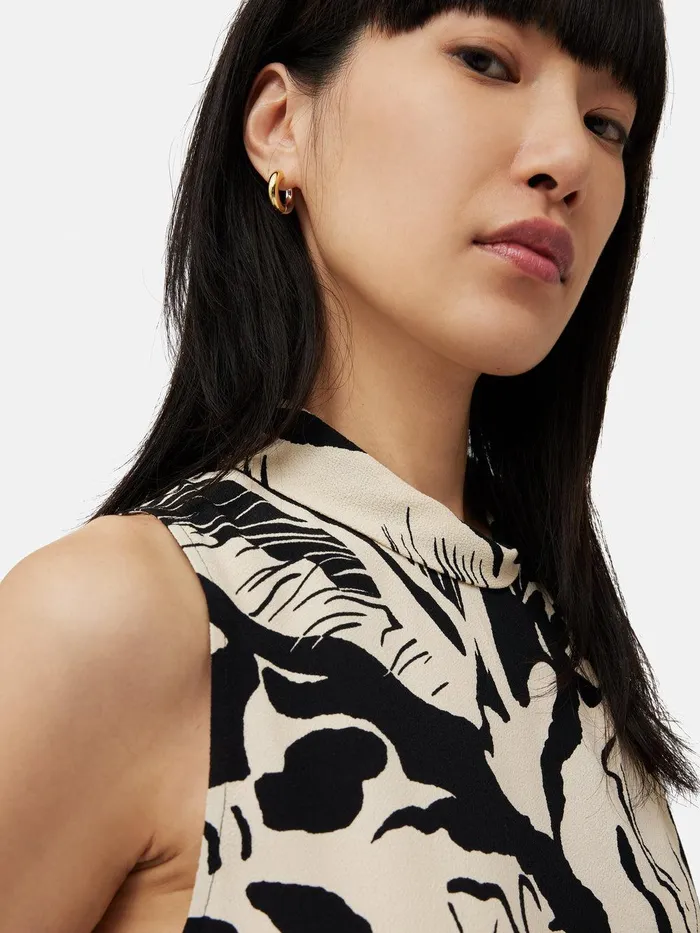 Women Mixed Metal Hoop Earring Multi Jigsaw Jewellery