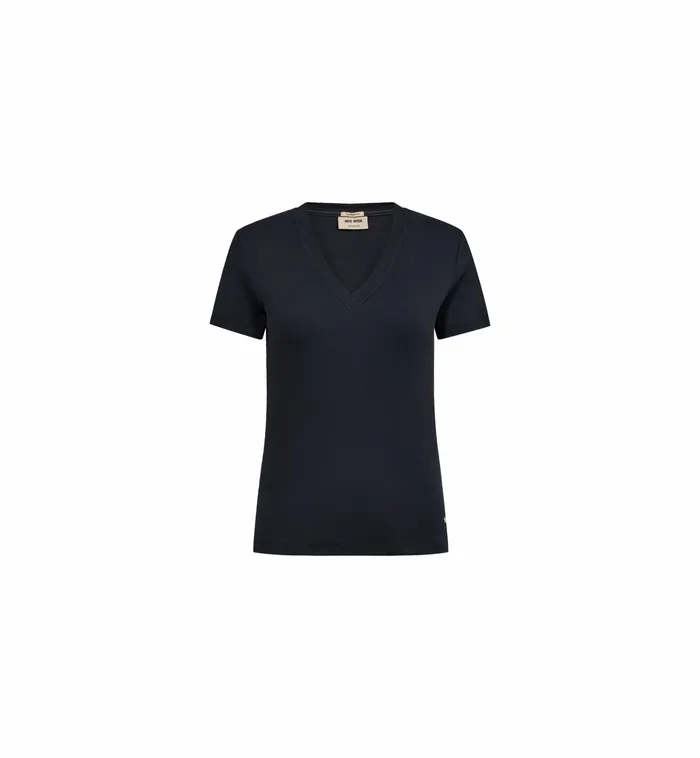 Women MMNicole VSS Rib Tee Salute Navy Tees MOS MOSH Women MMNicole VSS Rib Tee Salute Navy Tees MOS MOSH