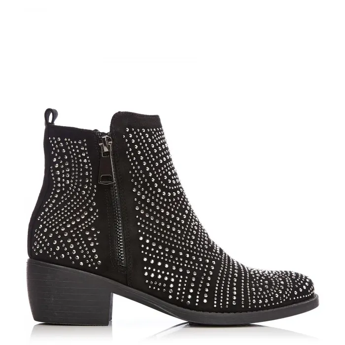 Women Moda In Pelle Black Boots Beria Black Alcantara