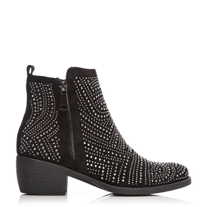 Women Moda In Pelle Black Boots Beria Black Alcantara