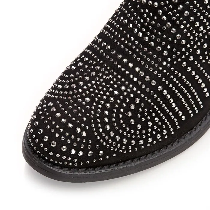 Women Moda In Pelle Black Boots Beria Black Alcantara