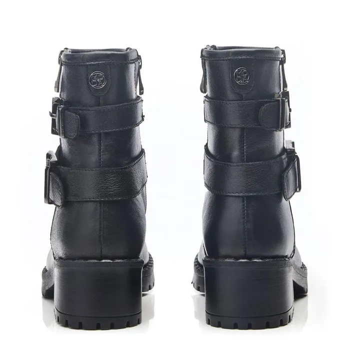 Women Moda In Pelle Black Boots Cataner Black Leather