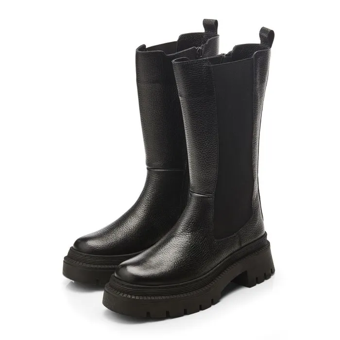 Women Moda In Pelle Black Boots Itzel Black Leather