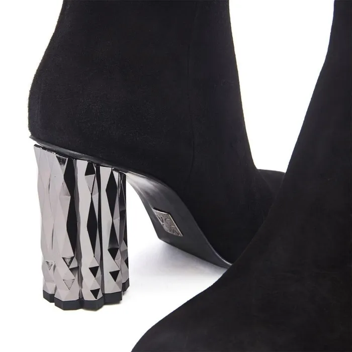Women Moda In Pelle Black Boots Kiratta Black Suede