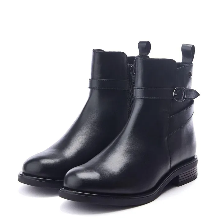 Women Moda In Pelle Black Boots Navres Black Leather