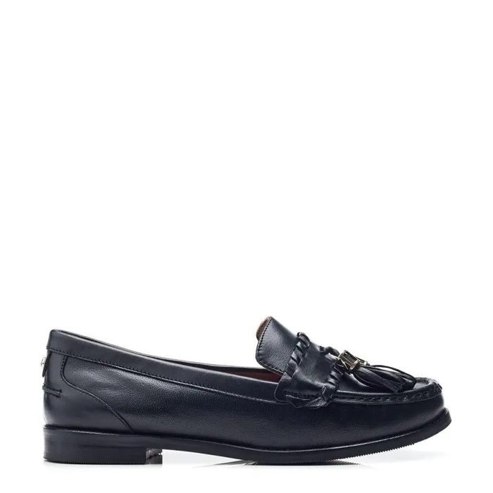 Women Moda In Pelle Brogues And Loafers Espelette Black Leather