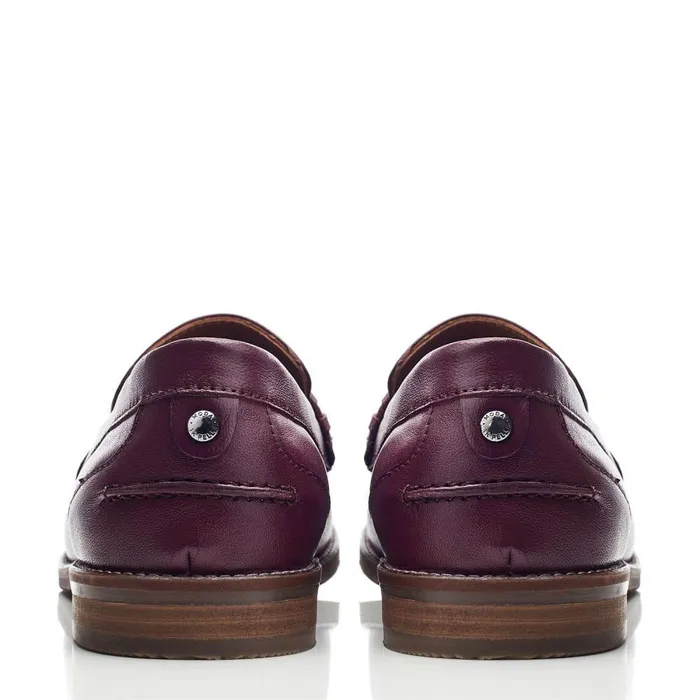 Women Moda In Pelle Brogues And Loafers Espelette Burgundy Leather