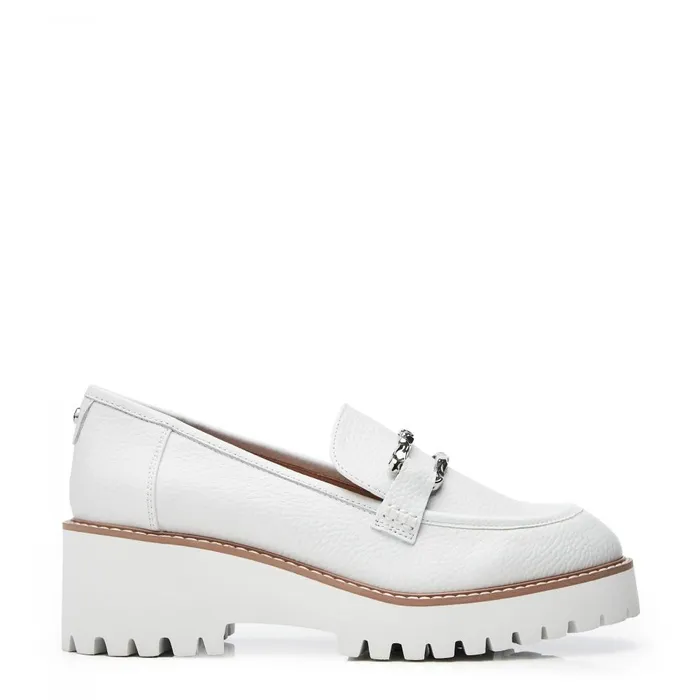Women Moda In Pelle Casual Shoes Faythe White Leather